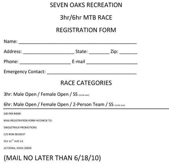 Boone 3/6 hour Mountain Bike Race