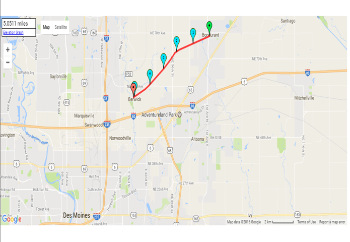 Chowder Ride 2018 Route Map