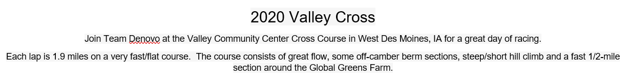 Valley Cross 2020